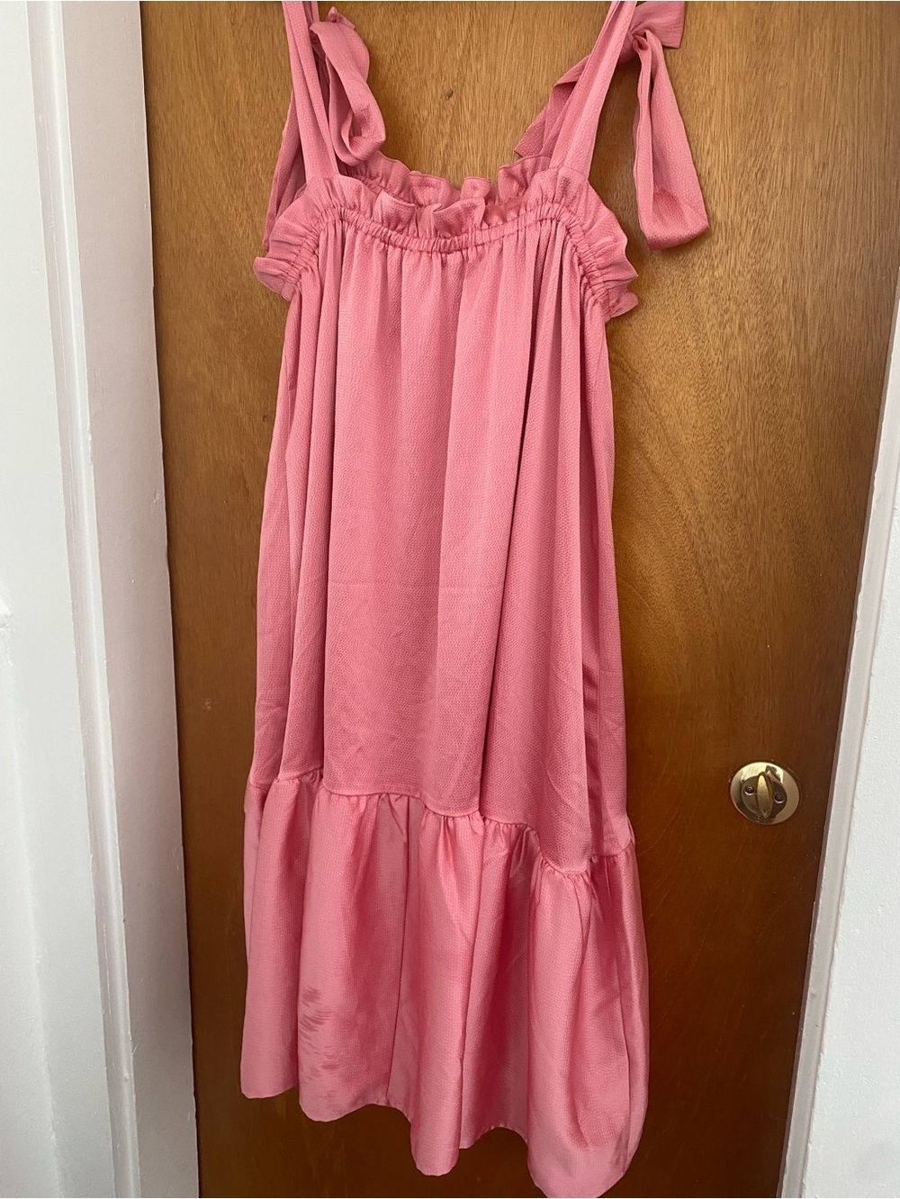 Eloquii Pink Tie-Shoulder Midi Dress